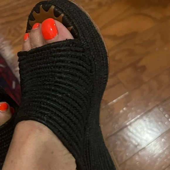 Carrie Forbes Karim Woven Raffia Wedge Slide - Picture 4 of 8